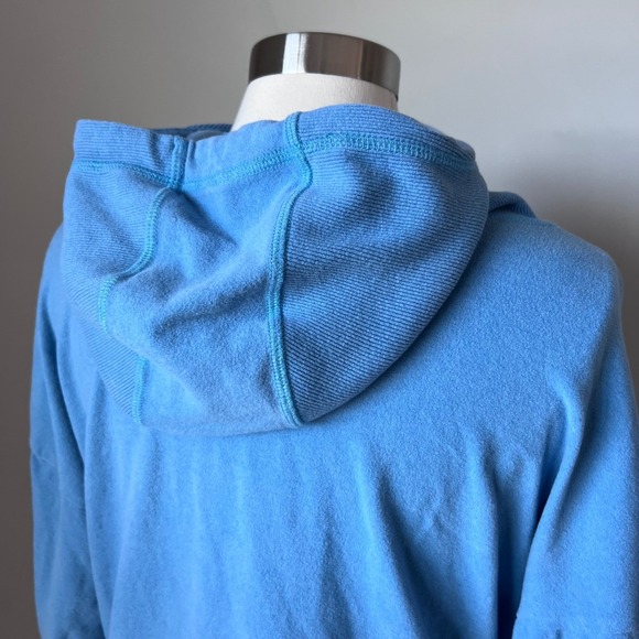 Sweaty Betty Blue Cowl Neck Hoodie Sweatshirt Womens Size 12 - Picture 9 of 16